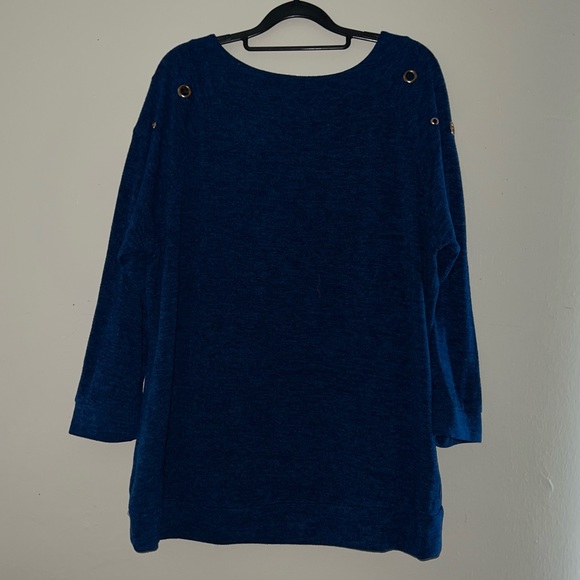 Navy Blue, Long Sleeved Shirt, Size 2XL - Picture 2 of 5